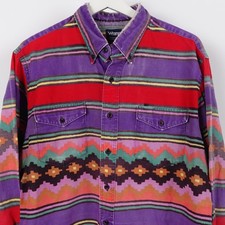 Vintage Wrangler Southwest Aztec All Over Print Mens Western Shirt Brush 16.5 35