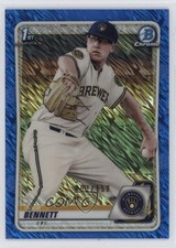 2020 Bowman Chrome Prospects Blue Shimmer Refractor 63/150 Nick Bennett 1p3t