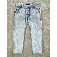Marithe Francois Girbaud Relaxed Fit Jeans Mens 38 Blue Acid Wash Streetwear Y2K
