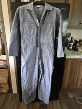 Vintage Walls MasterMade Herringbone Coveralls Tall Utility Jumpsuit USA