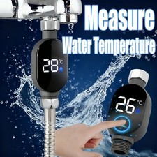 Shower Thermometer with Touch Screen Waterproof LED Temperature Display