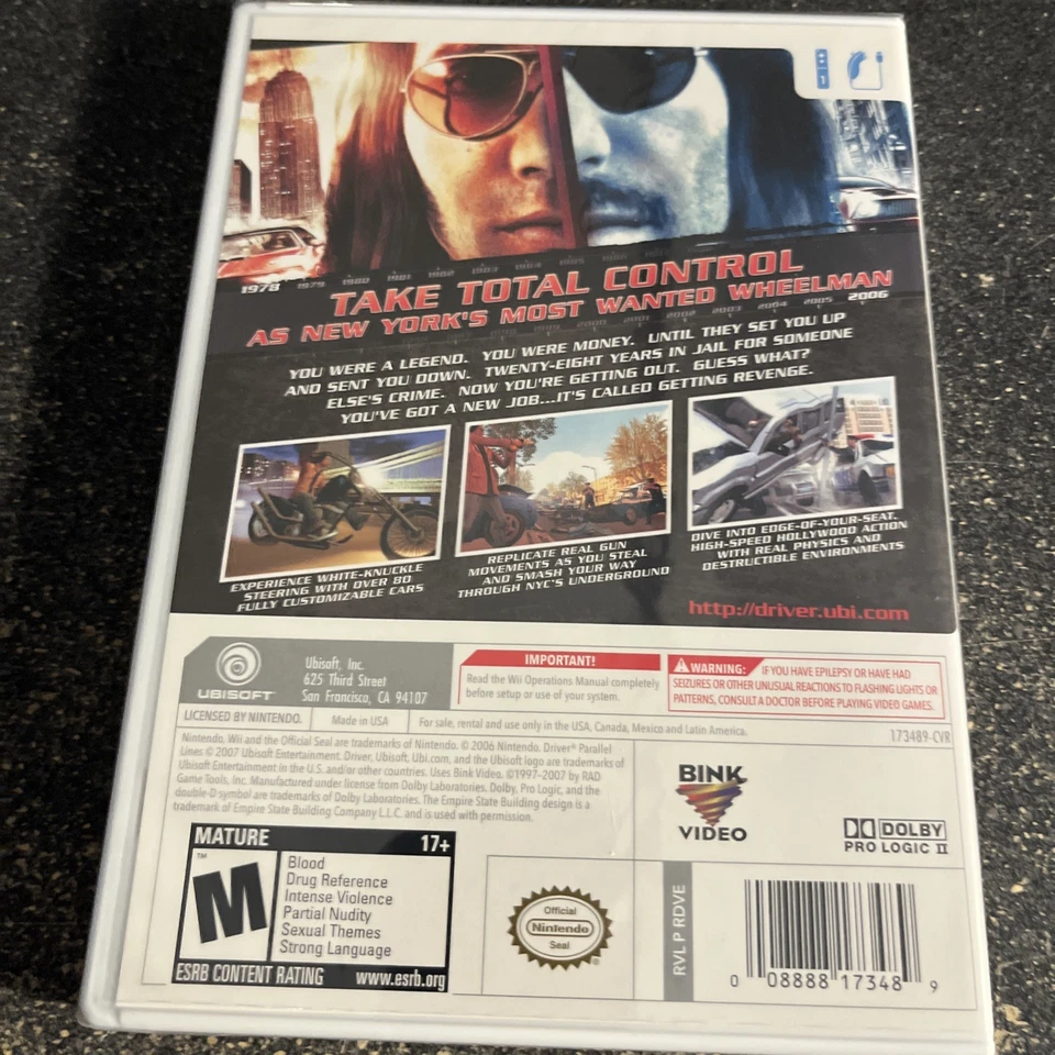 Driver: Parallel Lines (Nintendo Wii, 2007) - Image 2 of 2