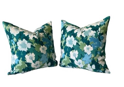 One Pair Of Robert Alen Mad Cap Cottage Pillow Covers Rousham Romp