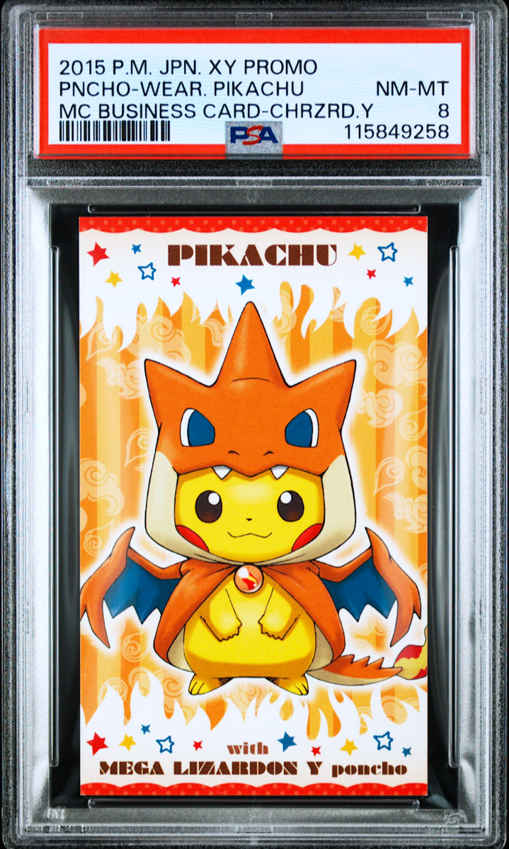 PSA 8 Pokemon Poncho Pikachu Charizard X Y Promo Japanese Business