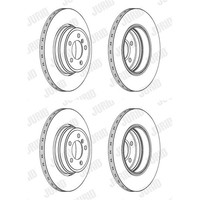 2X Jurid Bremsscheiben Hinten 345Mm BelÜFtet Passend FÜR BMW 7 | 563066JC-1