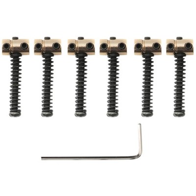 Musiclily Pro 6Pcs Gold 10.8mm Small Steel Saddles For Fender Squier Tele Guitar
