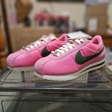 Nike Cortez Unisex Kids Pink/Green/White Low Top Lace-Up Sneaker 4.5y Or 6 Women