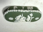 Lare 19th Century - Wedgwood Sage/Olive Green Jasperware Match Box W/Striker — photo 3