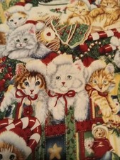 Christmas cats fabric 40x36