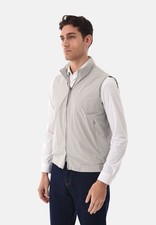 Smanicato Uomo No Stiro Cappuccio Estraibile Giubbotto Gilet Impermeabile Slim