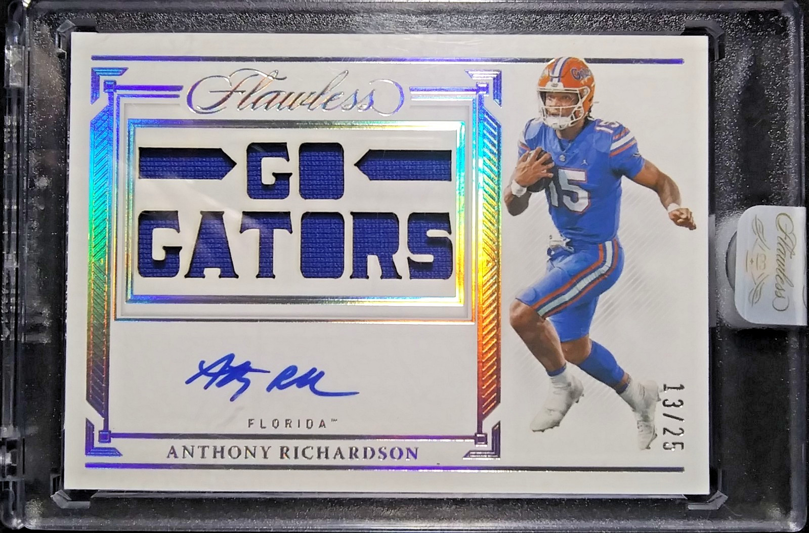 Anthony Richardson Panini Flawless Collegiate Flawless Rookie Team Slogan Signatures #TSSATR Base