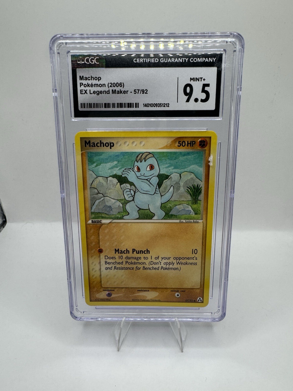 Machop 57/92 Pokémon 2006 EX Legend Maker LP CGC 9.5