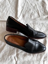 Madewell Loafers, Sz 6 Black Leather, Flat, Slip Ons, Pointed Toe, Walking Shoes