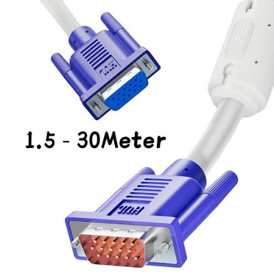 VGA Kabel für PC TFT LCD CRT HD Monitor TV Beamer Bildschirm von 1,5 bis 30Meter