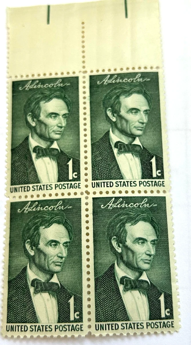 Abraham Lincoln 4 Cent Stamp In Unused Us Stamps (1941-Now) for