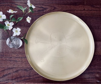 Threshold 16.2'' x 16.2'' Halloween   Costumes Aluminum Serving Platter Gold New