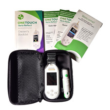 OneTouch Verio Reflect Glucose Meter Kit Delica Plus Case Manuals Tested