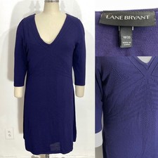 Lane Bryant Plus size 18 / 20 midi knit dress dark purple