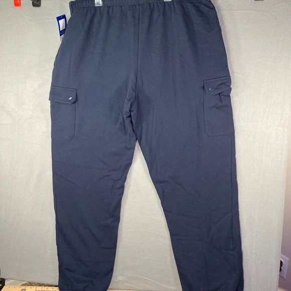 Champion Big & Tall Basic Fleece Cargo Pants Navy Blue 3XLT Mens NWT - Image 2 of 4