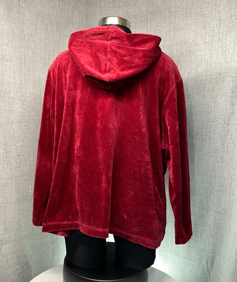 Conjunto de chándal Avenue talla grande de terciopelo 26/28 Red Wine Lounge gótico, boho, lujo Foto 2 de 4