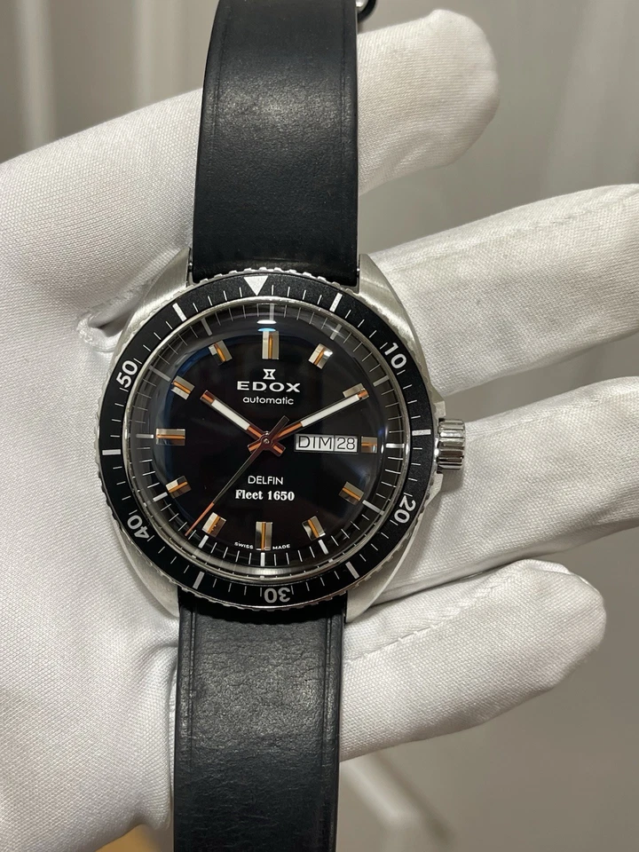 EDOX Delfin Fleet 1650 Auto ED88004 Edición Limitada 0/300 200m 43mm Hecho en Suiza Foto 3 de 4