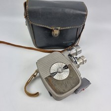 Keystone K-27 8mm Cine Camera Vintage Movie Camera w/ Leather Case Untested