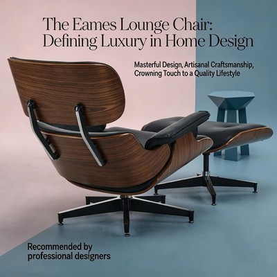 Executive Office Swivel Chair - Eames Style Brown Leather, Outstanding Seller