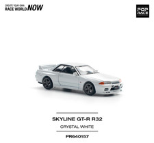 Pop Race Nissan GT-R R32 Crystal White 640157 1/64
