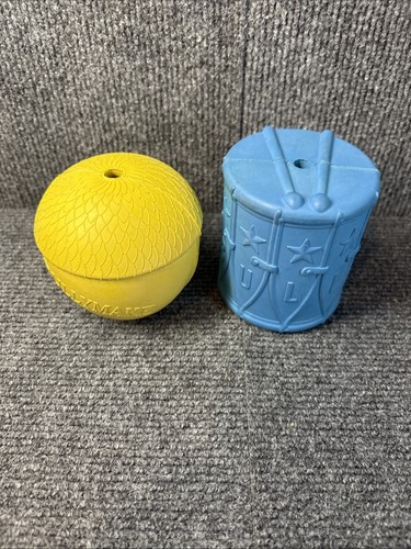 2 BullyMake Toss N Treat Power Chewer Dog Enrichment Toys Made in USA