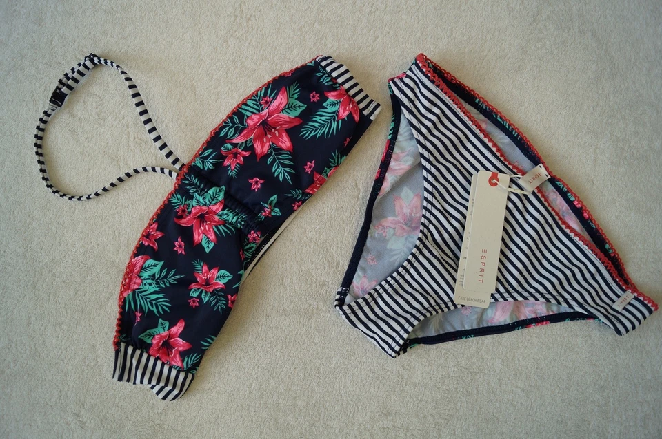 ESPRIT Bandeau Bikini-Set Gr.140/146, 152/158, 164,170/176 3 Farben 29,99 € NEU - Bild 3 von 4