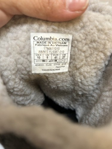 Columbia Boots Women’s US 10 Summit Quilted Waterproof Black & Gray Winter Tall - Picture 3 of 12