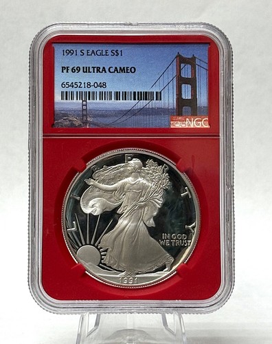 1991-S NGC PF69 Ultra Cameo Silver Eagle - NO RESERVE