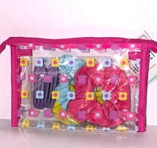 Target Bullseye's Playground 5pc Accessories Hair Set in Pink Bag (NEW)