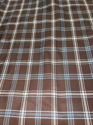SHEIN, Men’s Size Large, Brown Plaid, Long Sleeve, 19” Neck, Cuffed Shirt. NEW. - Picture 12 of 14