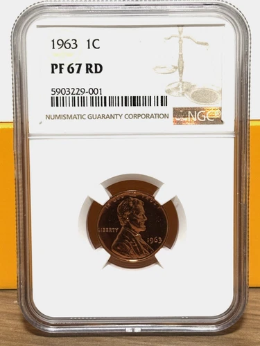 1963 Lincoln Cent - Penny Red NGC PF 67 RD