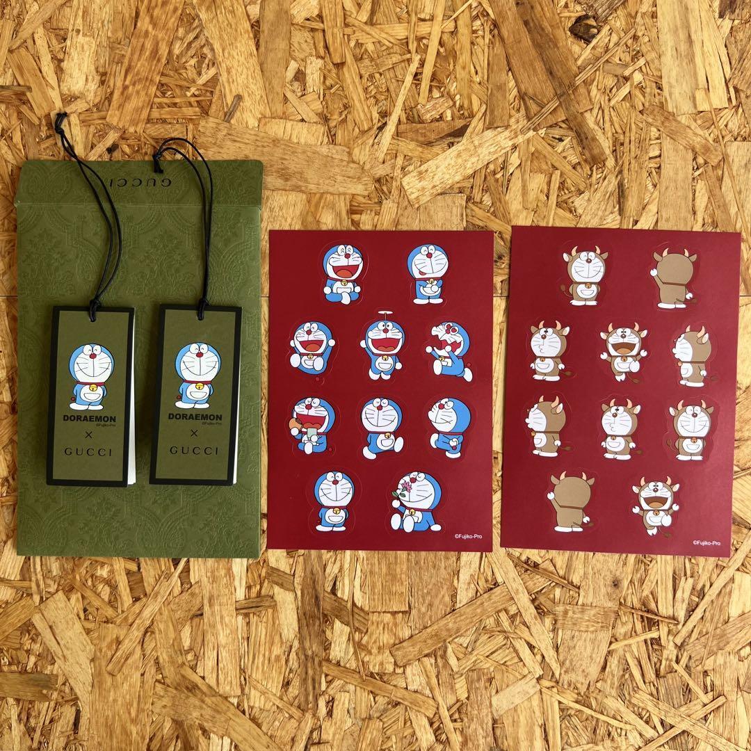 グッチ ドラえもん ステッカー Gucci & Doraemon collaboration sticker set of 2 Novelty gift