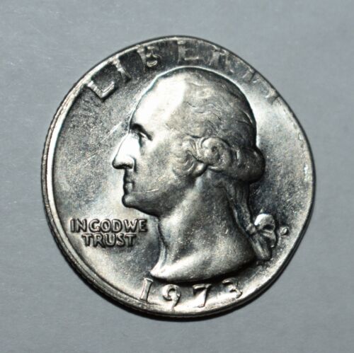 146e. A 1973 D WASHINGTON QUARTER ERROR STRUCK ON A NICKEL BLANK, 4.97 GRAMS