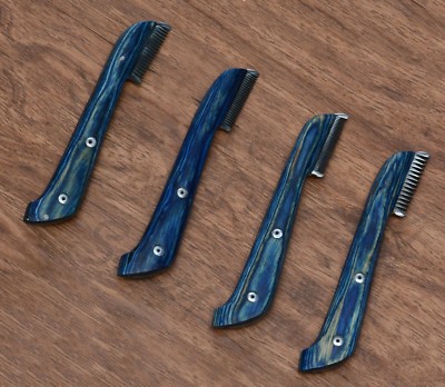 Wooden Handle Dog Stripping Knife comb (Coarse, Medium, Fine, Extra Fine, Ear)