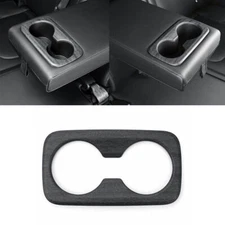 For Kia Sportage NQ5 Wood Grain ABS Car Rear Water Cup Holder Frame Cover Trim