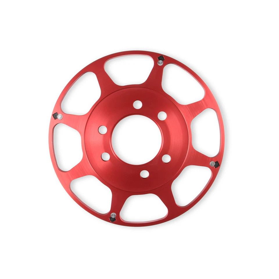 MSD 8 pulgadas Kit de rueda de gatillo de manivela efecto Hall imán volador rojo para Chevrolet Foto 4 de 4