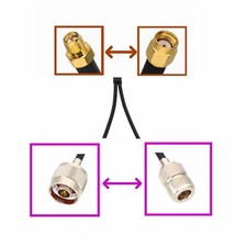 1x RP-SMA to 2x N Male/Female GPS antenna AP Splitter/Combiner Y Adapter cable