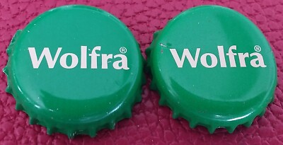 Crown Cap KK Wolfra Erding Bavaria Juice Orange Juice Green 2 Crown Caps Bottle Cap