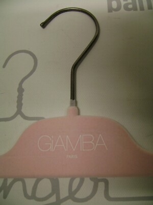 GIAMBA PARIS DESIGNER 15'' PINK VELVET FELT HANGERS SET 17