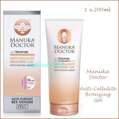 Manuka Doctor Anti-Cellulite Bronzing Gel with Manuka Honey 200ml NEW