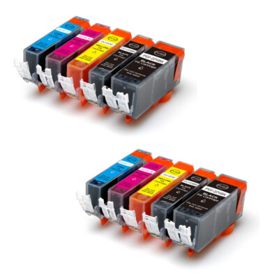 10 PK Inkjet Cartridges with chip for PGI-220 CLI-221 MP620 MP640 MX870 MX860