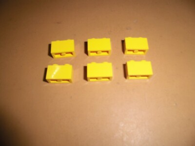 Lego 6x Stein 1x2 3004 gelb ege56