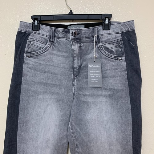 Denim recto delgado tiro alto Wit&Wisdom Ab Soultion talla 14 bloque de color - Imagen 3 de 14