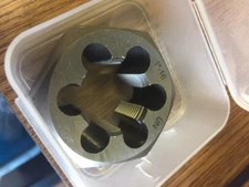 1"-16 CARBON STEEL HEXAGONAL RE-THREADING DIE