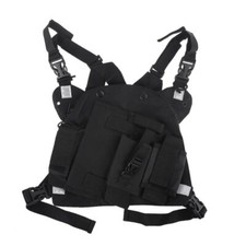Chest Harness Front Pack Pouch Holster Vest Rig for Two Way Radio Walkie Talkie