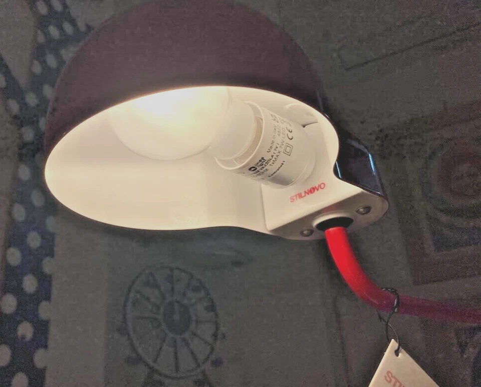 STILNOVO - LAMPADA DA TAVOLO MOD. TOPO - ROSSO - Immagine 3 di 4